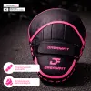 Боксёрские лапы DreamFit чёрно-розовые — тренировочные лапы для бокса, MMA, кикбоксинга, ударные пады