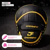 Боксёрские лапы DreamFit чёрно-жёлтые — тренировочные лапы для бокса, MMA, кикбоксинга, ударные пады