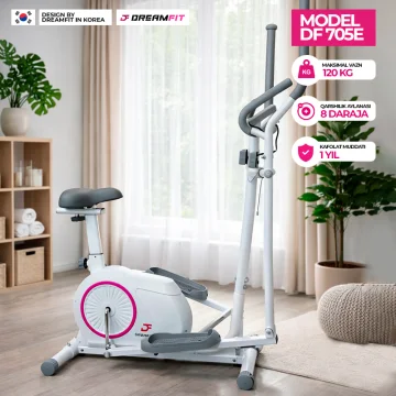 Эллиптический тренажёр DreamFit DF-705E — орбитрек для дома, кардиотренажёр, 120 кг, 8 уровней нагрузки — купить в DreamFit
