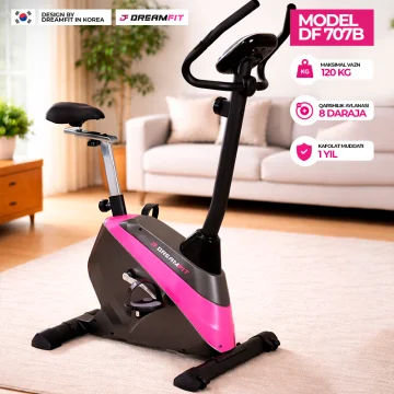 Велотренажёр DreamFit DF-707B — домашний кардиотренажёр, вертикальный вело тренажёр, 120 кг, 8 уровней нагрузки — купить в DreamFit