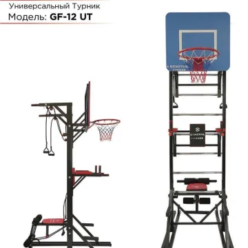 Силовая станция DreamFit GF-12 UT – турник, брусья, шведская стенка и баскетбольное кольцо — купить в DreamFit
