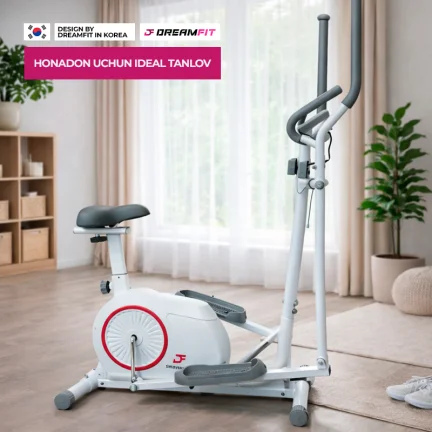 Эллиптический тренажёр DreamFit DF-705E — орбитрек для дома, кардиотренажёр, 120 кг, 8 уровней нагрузки
