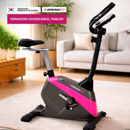 Велотренажёр DreamFit DF-707B — домашний кардиотренажёр, вертикальный вело тренажёр, 120 кг, 8 уровней нагрузки