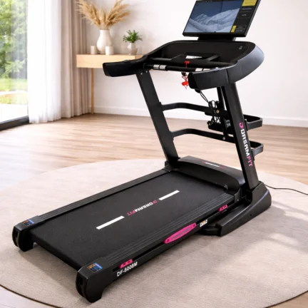 Беговая дорожка DreamFit DF-8008M — домашний тренажёр с экраном и вибромассажёром, 150 кг, 52×132 см, складная
