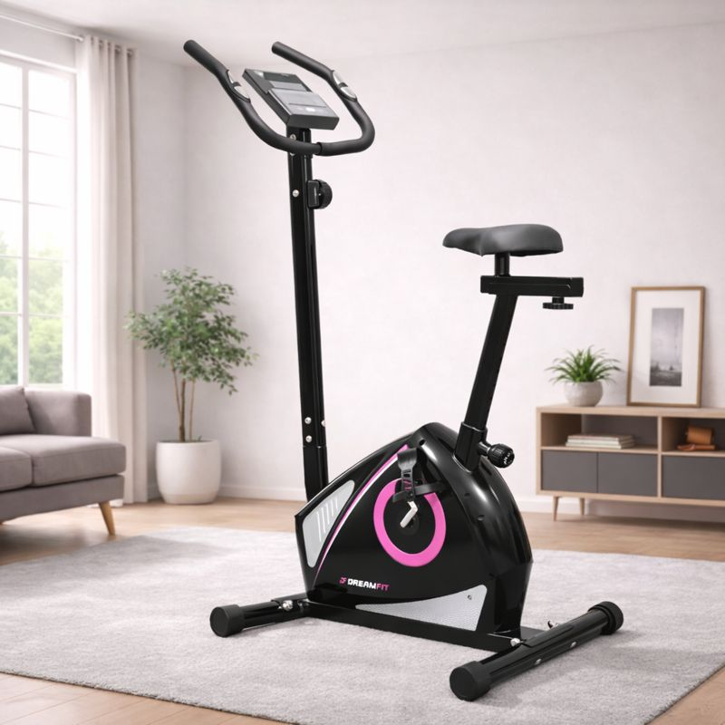 Велотренажер домашний DreamFit 122B с регулировкой нагрузки и LCD-дисплеем