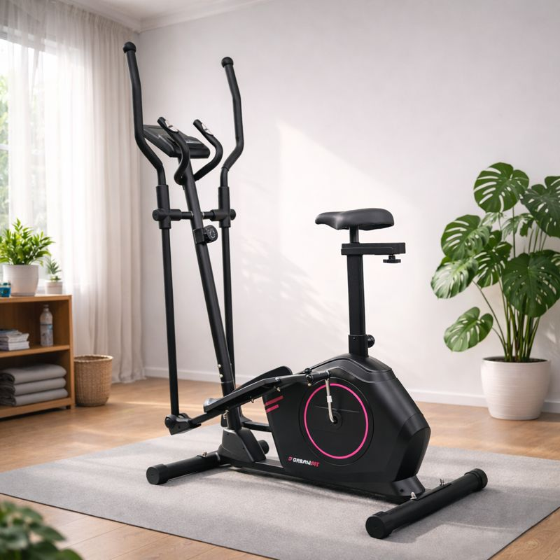 Эллиптический тренажер домашний DreamFit 322E с магнитным сопротивлением и LCD-монитором