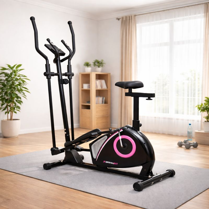 Эллиптический тренажер DreamFit 122E с магнитным сопротивлением и LCD-дисплеем для дома