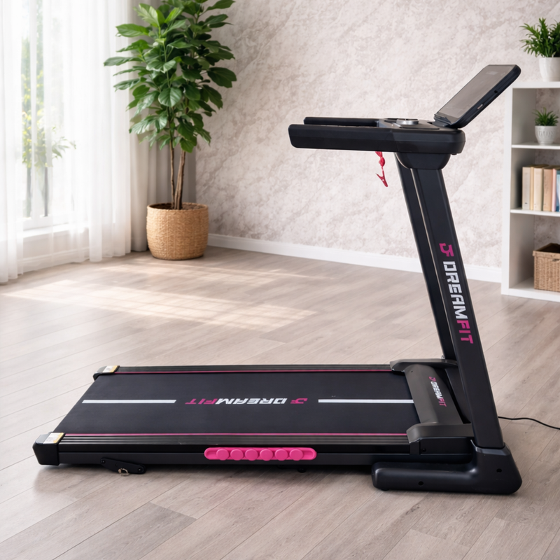 Беговая дорожка DreamFit DF-0440 – 2.0 HP, до 120 кг, 3 уровня наклона, для дома