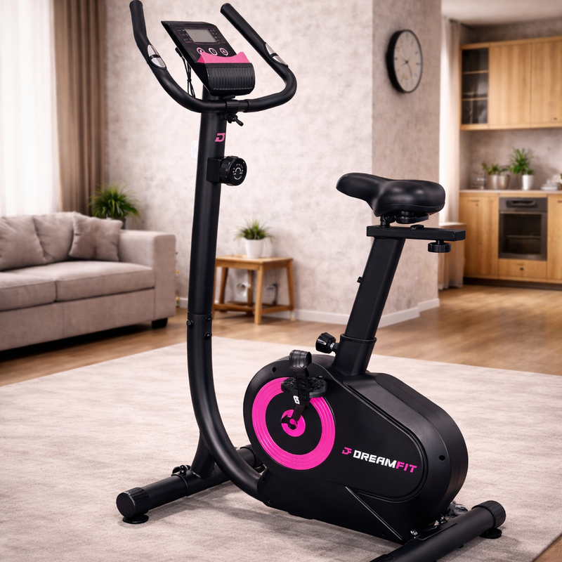 Магнитный велотренажёр DreamFit DF-204 – 150 кг, 8 уровней сопротивления, регулируемое сиденье