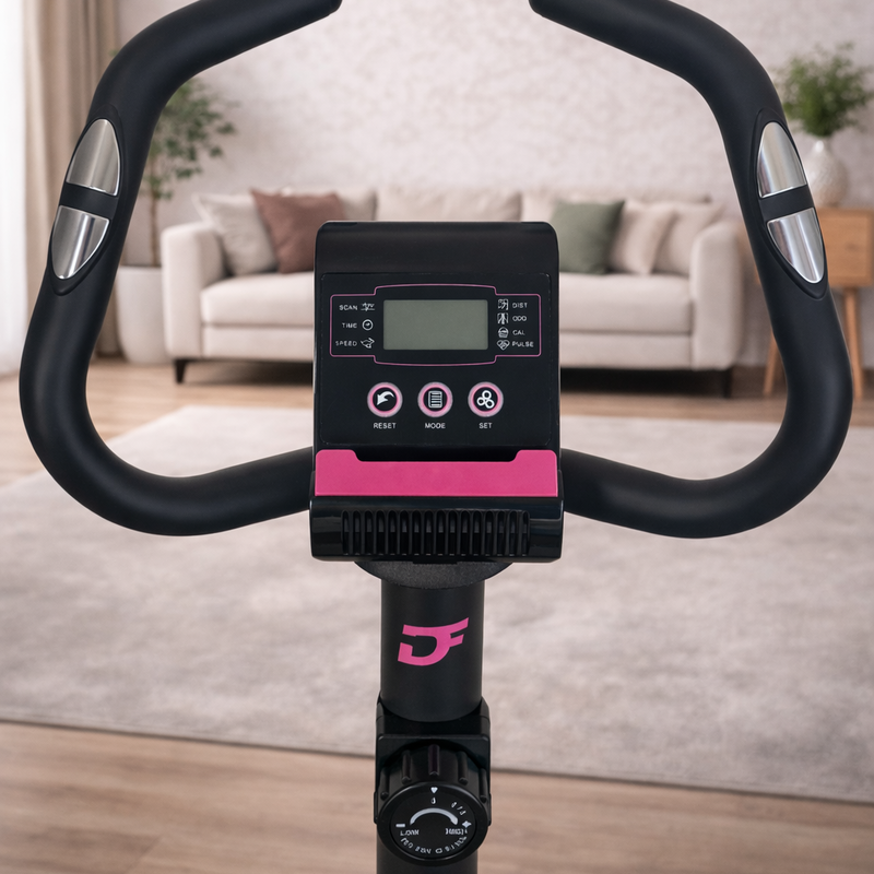 Магнитный велотренажёр DreamFit DF-211 – до 120 кг, 8 уровней сопротивления, регулируемое сиденье